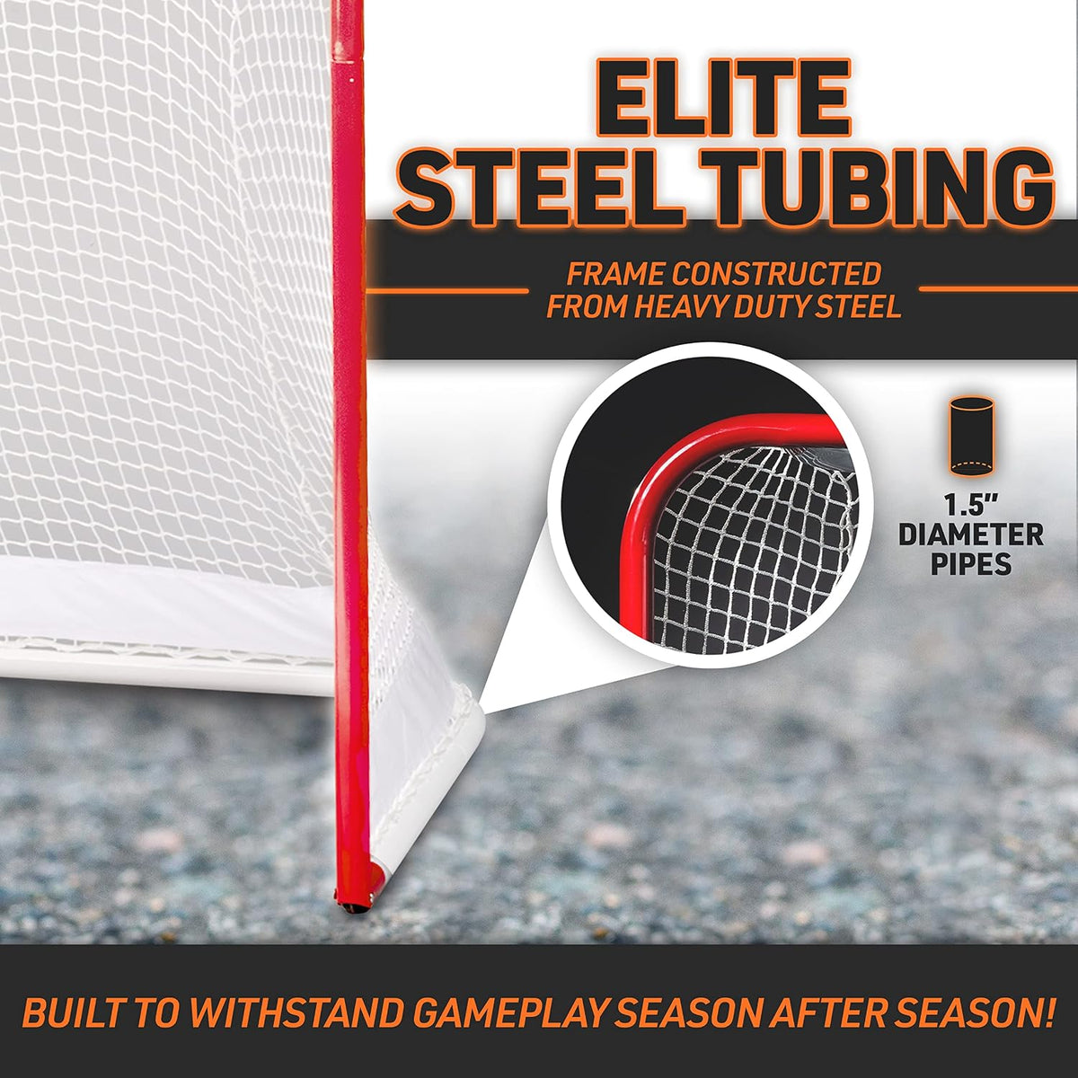 Franklin Sports NHL Championship Steel Street Hockey Goal - 72"