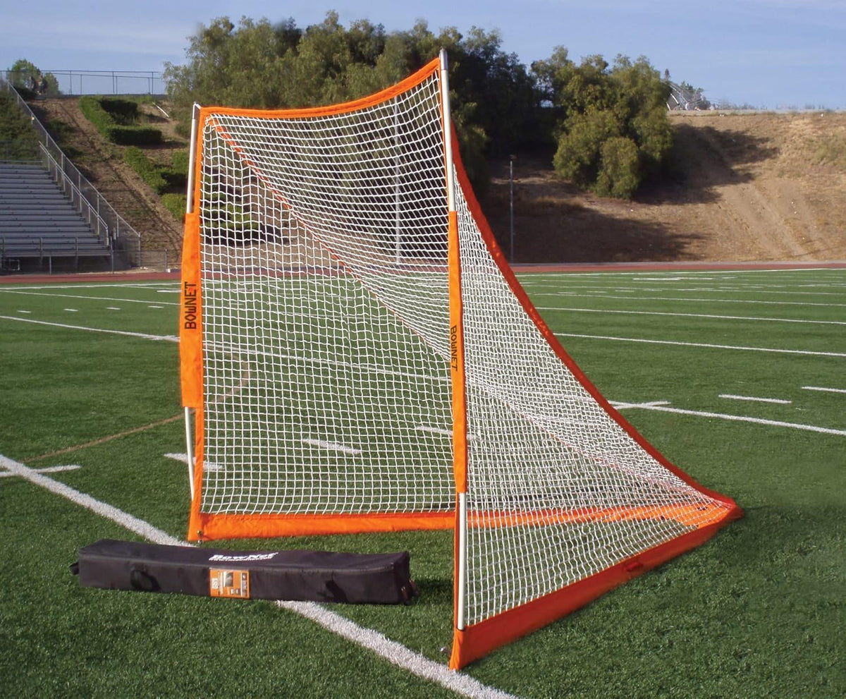 Bownet Portable Lacrosse Goal, 6'x6', Official Full Size, Carry Bag
