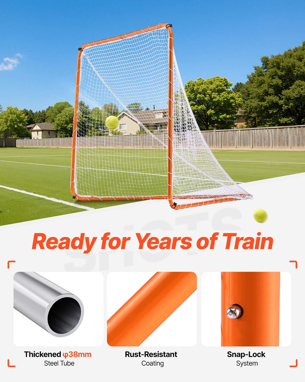 VEVOR Lacrosse Goal,Complete Portable Lacrosse Net Training Accessory Set