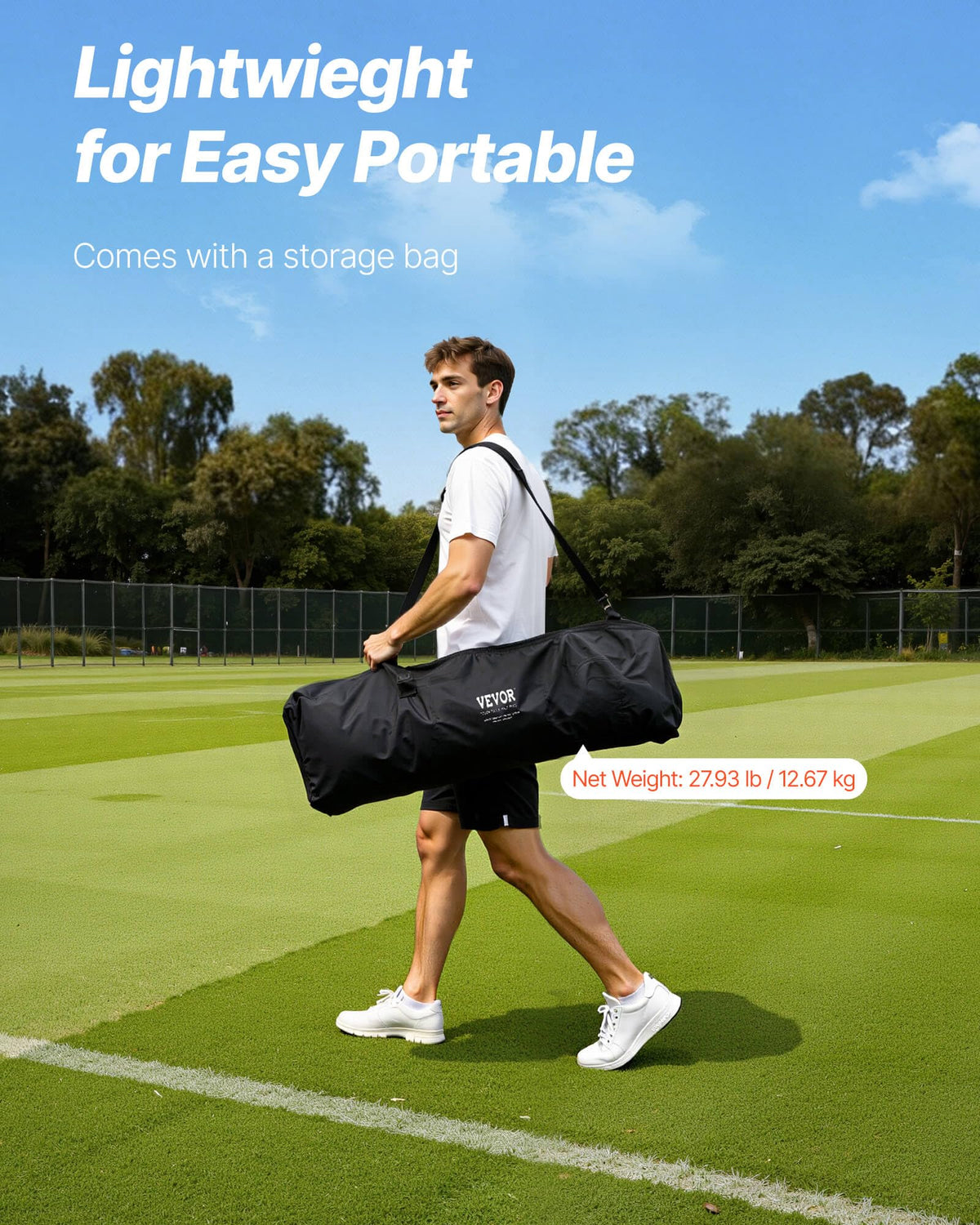 VEVOR Lacrosse Goal,Complete Portable Lacrosse Net Training Accessory Set