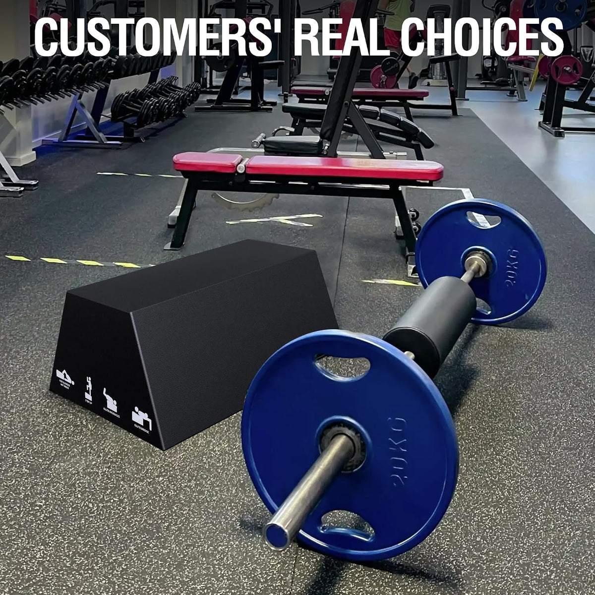 Mikolo Hip Thrust Bench, Hip Thrust Machine at Home for Glute Bridge, Multi-Functional Hip Thrust Box with Non-Slip, Glute Workout Equipment, 700LB Load Capacity, Core & Ab Strength Training