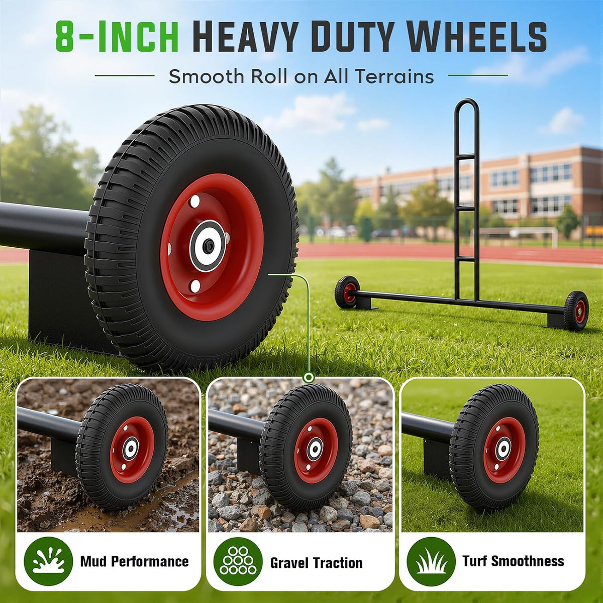Field Hockey Goal Dolly Cart, Heavy Duty Goal Mover