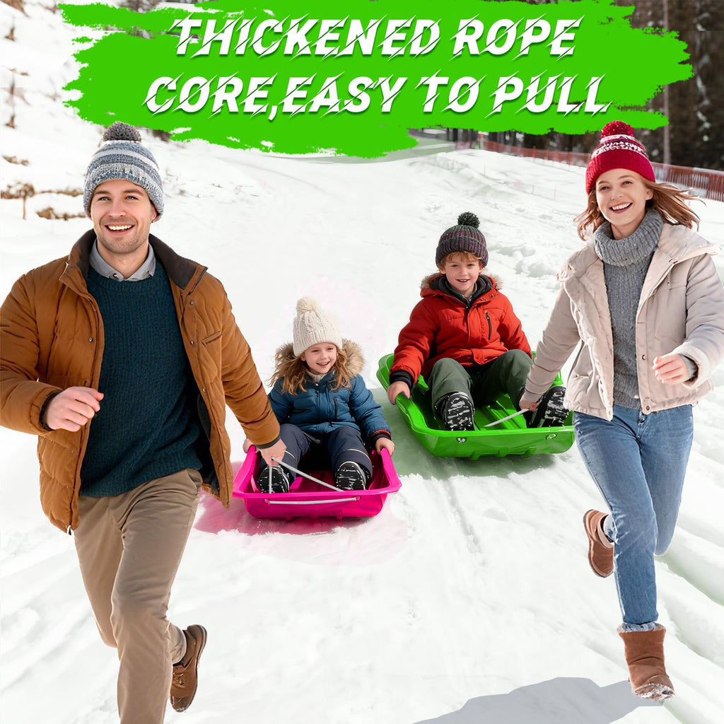 Large Sturdy Snow Sleds for Both Kids and Adults,48â