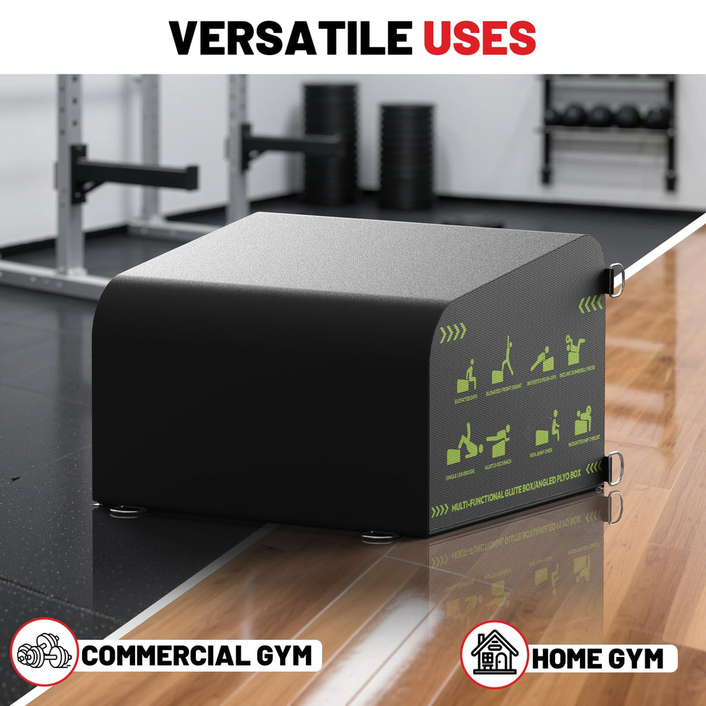 Hip Thrust Box Multifunctional Angled Glute Box for Hip Strength Ab Workout