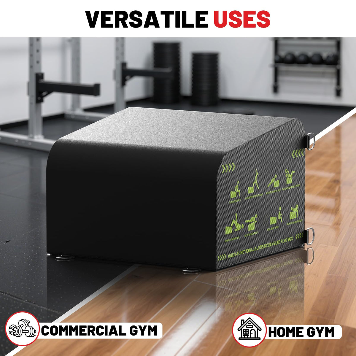 Hip Thrust Box Multifunctional Angled Glute Box for Hip Strength Ab Workout
