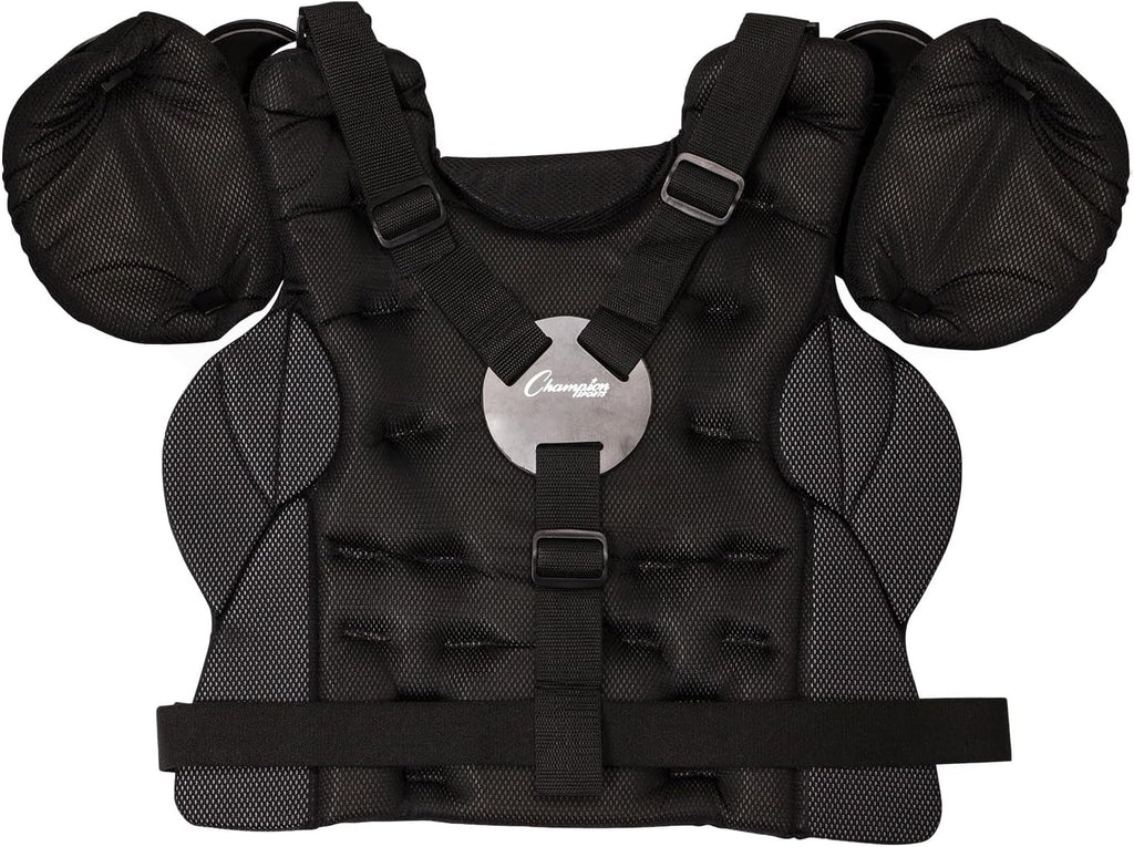 Champion Sports 17" Outside Plastic Shield Pro Model Umpire Chest Protector - Soft Foam Padded Chest Protector - Adult