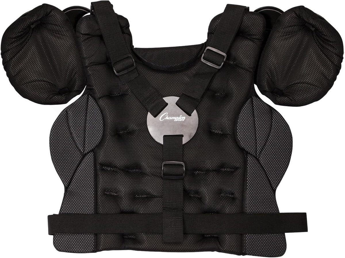 Champion Sports 17" Outside Plastic Shield Pro Model Umpire Chest Protector - Soft Foam Padded Chest Protector - Adult