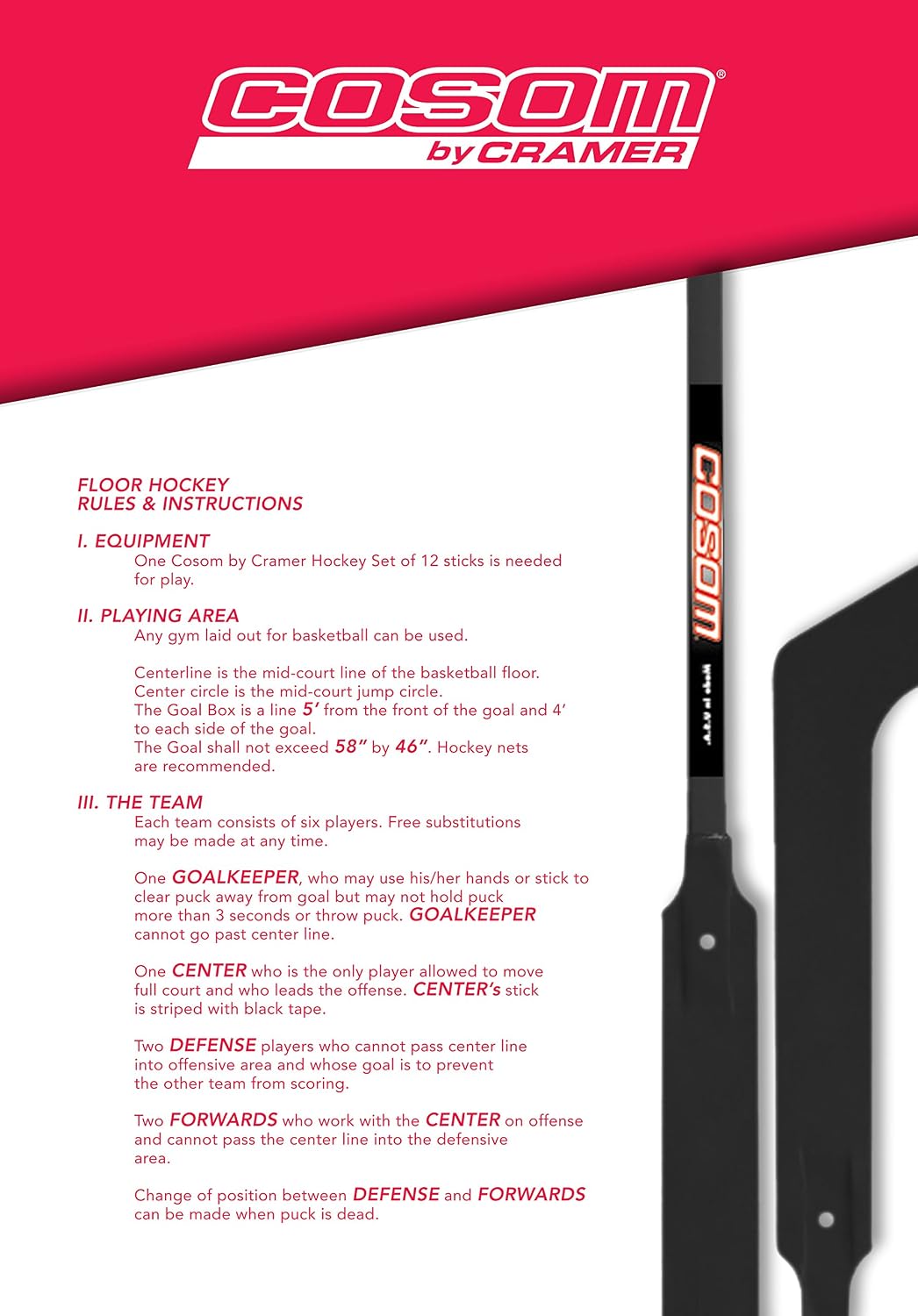 Cosom Power Shaft Hockey Set - 42" (SET)