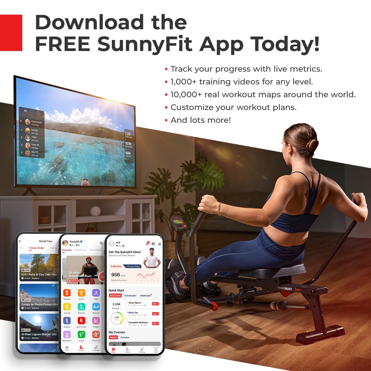 Sunny Health & Fitness Smart Mini Cycle, Under Desk Pedal Arm/Leg Exerciser