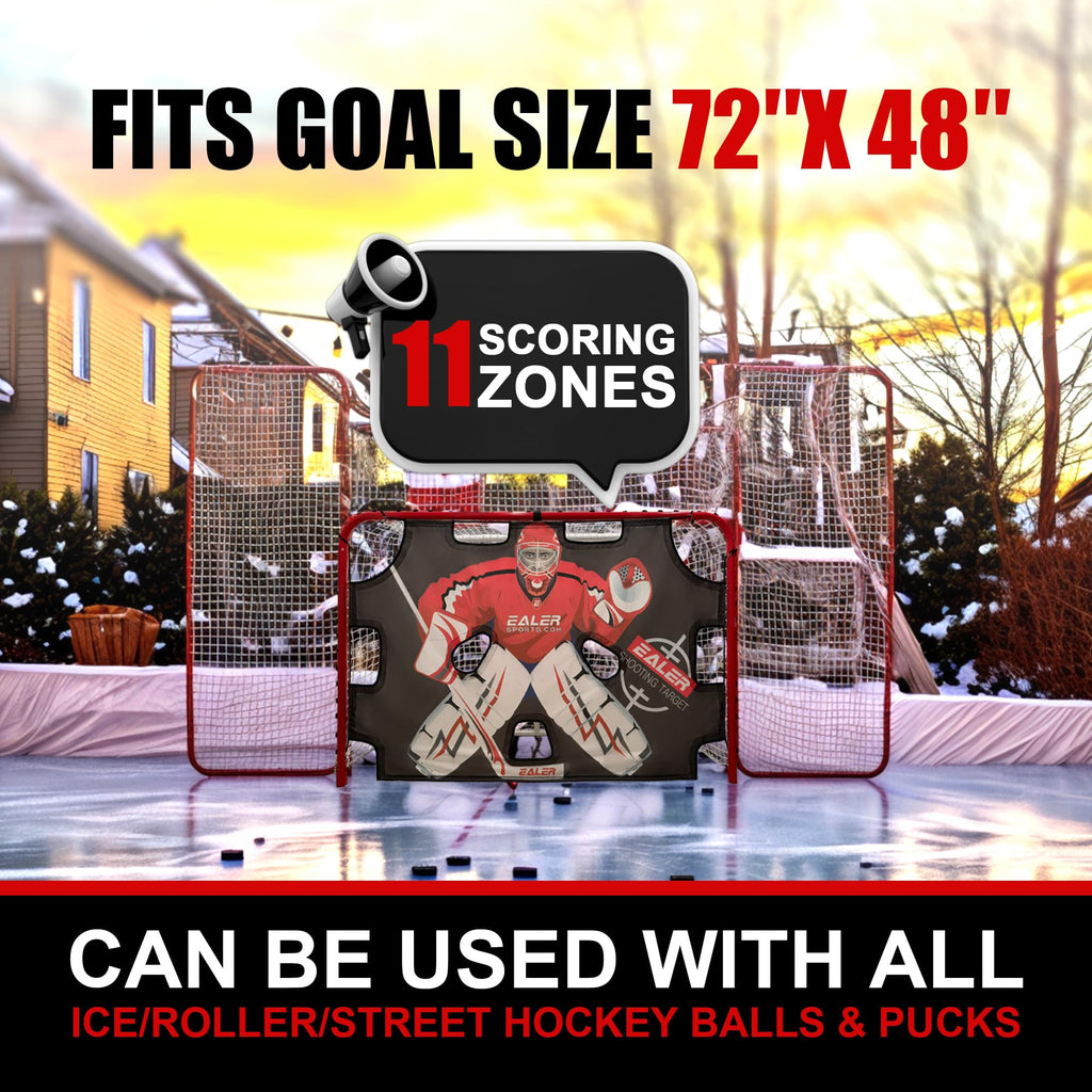 EALER Heavy Duty Hockey Training System â Goals, Backstops & Shooting Practice Nets for Ice & Street Hockey