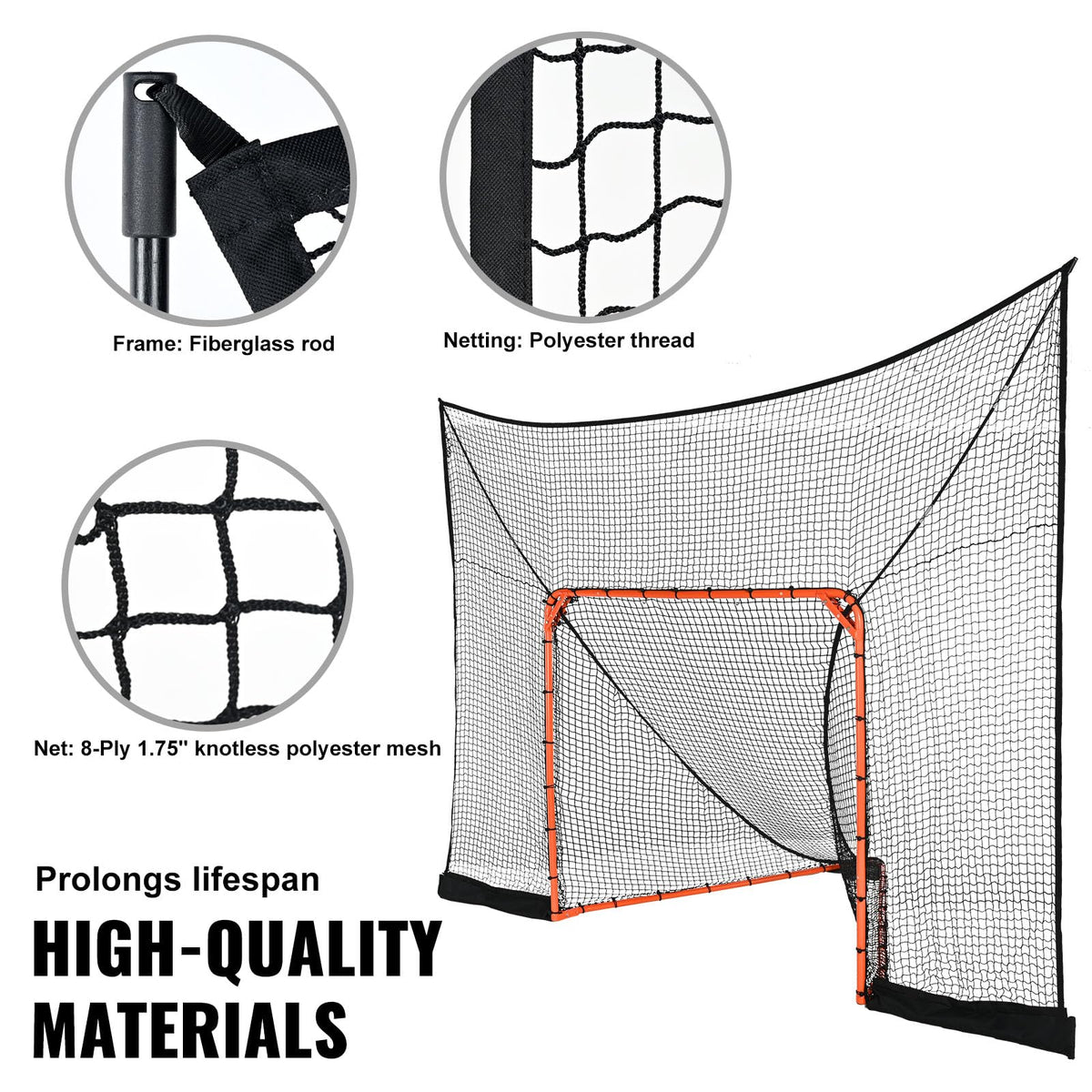 VEVOR Lacrosse Goal,Complete Portable Lacrosse Net Training Accessory Set