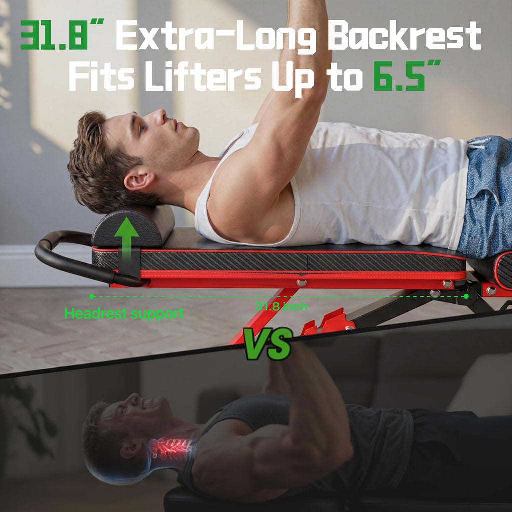 Adjustable Weight Bench for Home Gym, 14-in-1 Foldable Workout Bench