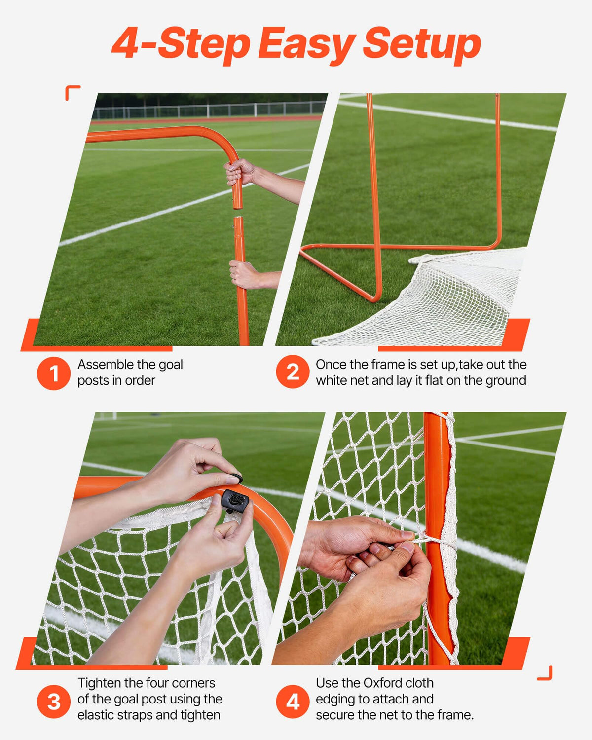 VEVOR Lacrosse Goal,Complete Portable Lacrosse Net Training Accessory Set