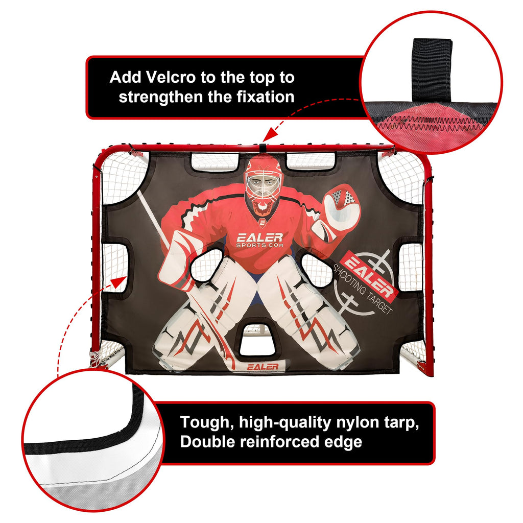 EALER Heavy Duty Hockey Training System â Goals, Backstops & Shooting Practice Nets for Ice & Street Hockey