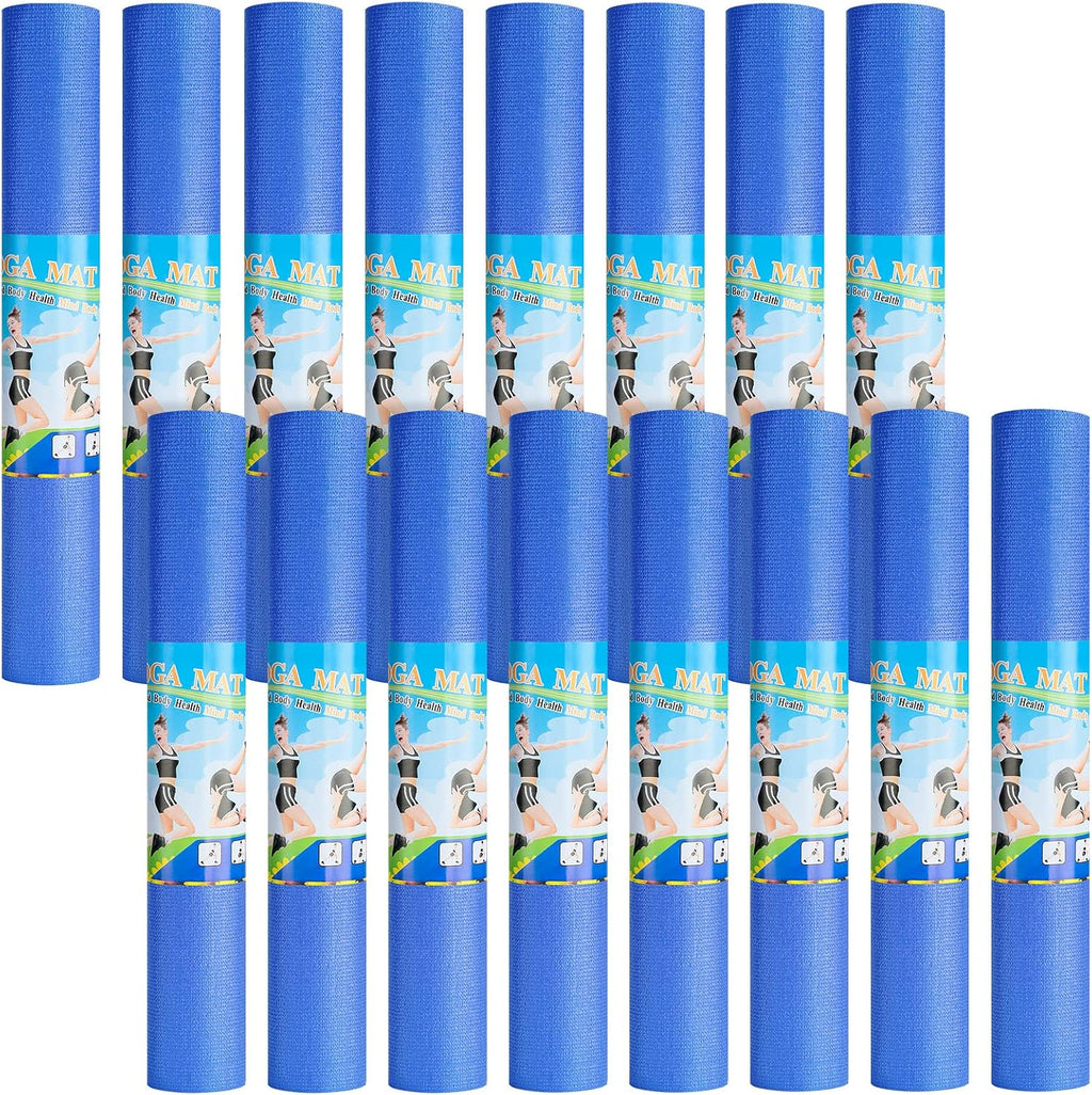 Funtery 3 mm Thin Yoga Mats Bulk, 68 x 24 in