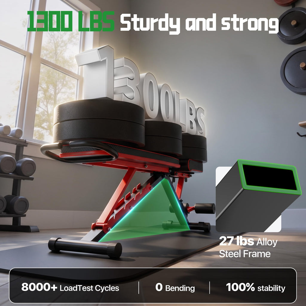 Adjustable Weight Bench for Home Gym, 14-in-1 Foldable Workout Bench