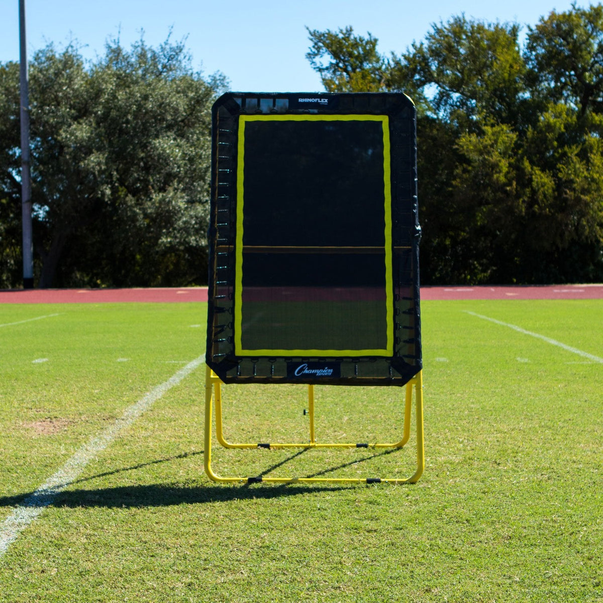 Champion Sports Deluxe Lacrosse Target: Ball Return Bounce Back Net Set for Professional, College and Grade School Training & Drills