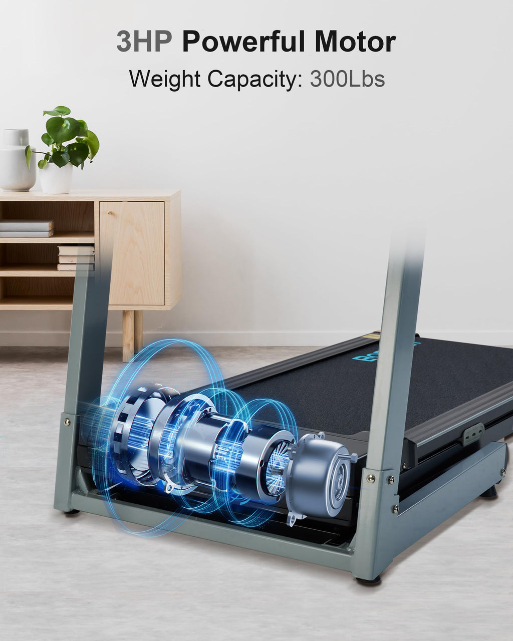 BORGUSI Treadmill with Auto Incline Folding Electric Treadmill for Home
