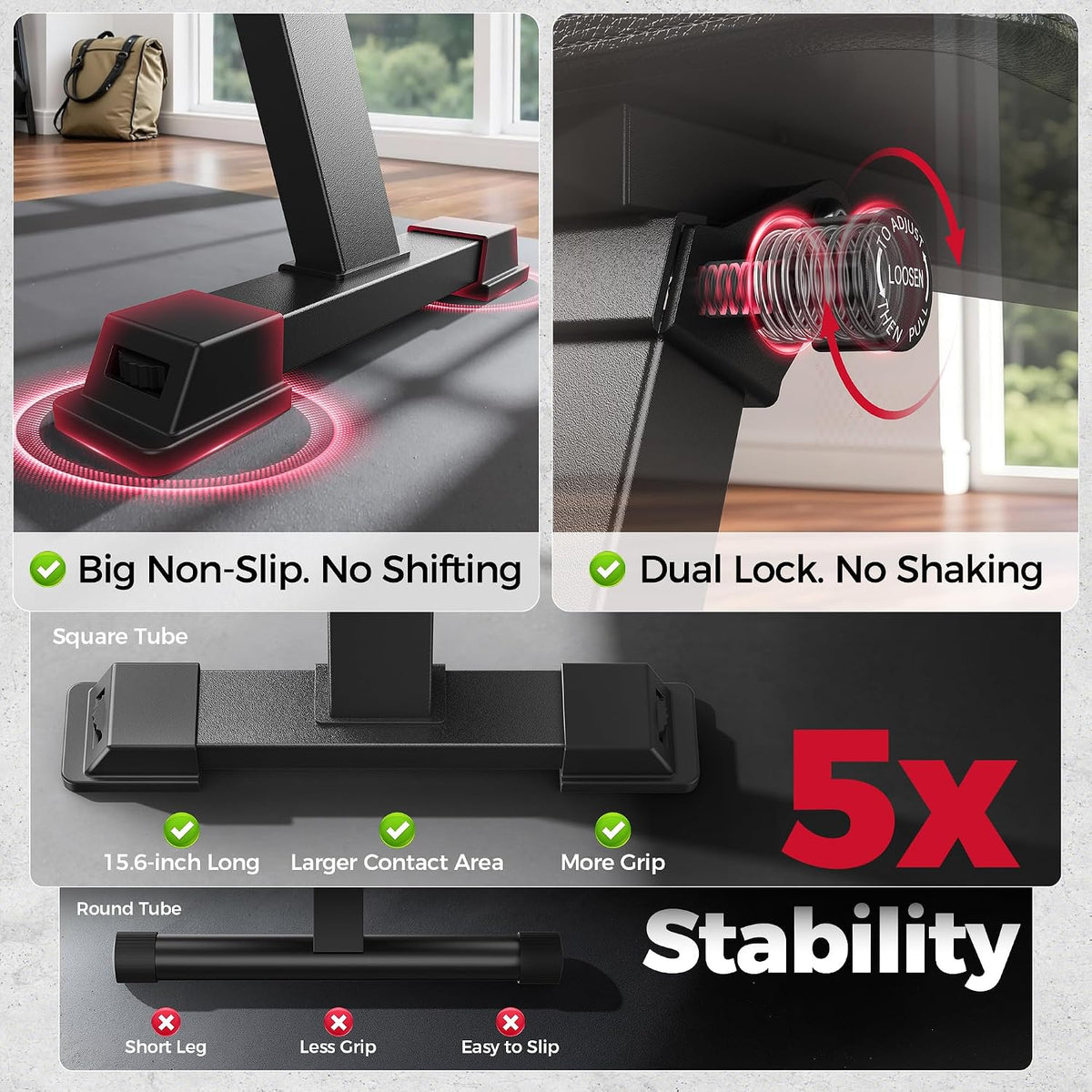 FLYBIRD Foldable Flat Weight Bench for Home Gym, 600 lbs Capacity with Dual Locking for Strength Training, Easy Setup & Storage for Small Apartments, Lifting, Hip Thrust, Dumbbell Workout