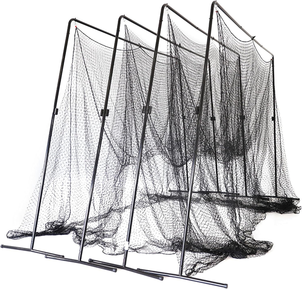 Skywalker Sports 40 Foot Competitive Batting Cages for Backyard or Indoor Baseball and Softball Collapsible Black Frame and Net