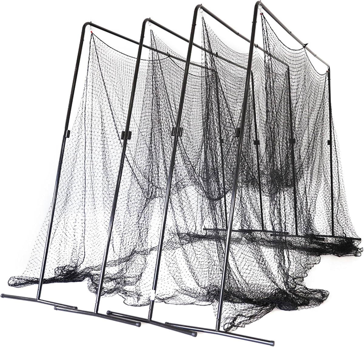 Skywalker Sports 40 Foot Competitive Batting Cages for Backyard or Indoor Baseball and Softball Collapsible Black Frame and Net