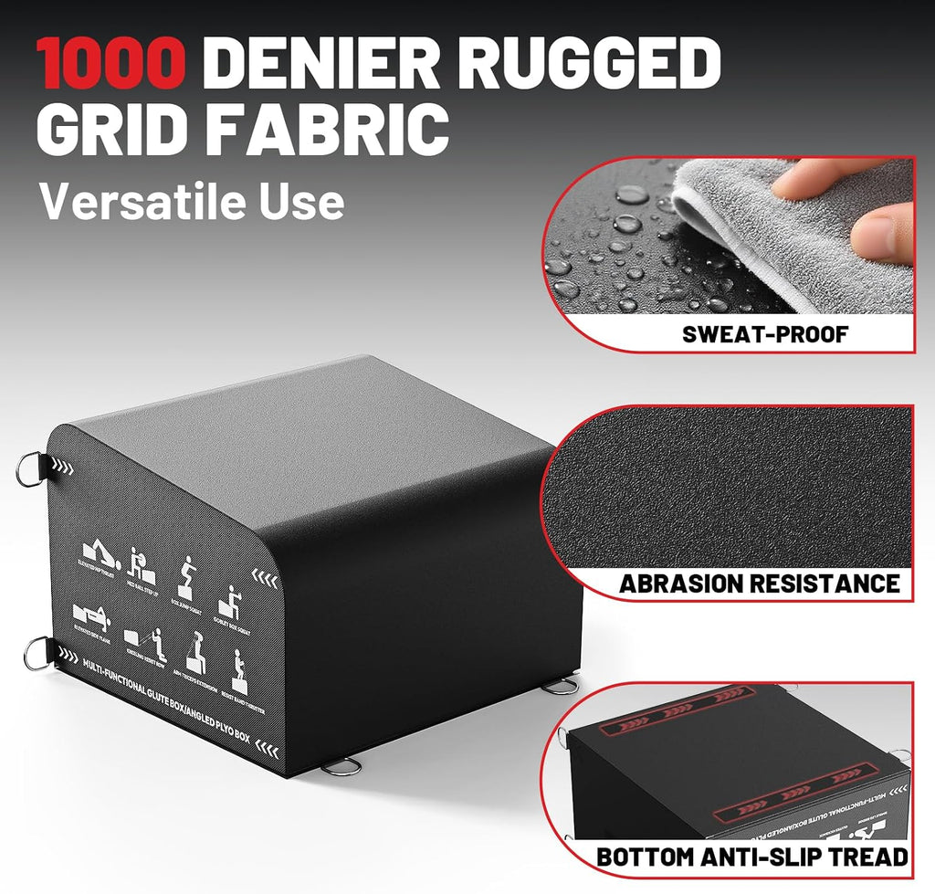 Hip Thrust Box Multifunctional Angled Glute Box for Hip Strength Ab Workout