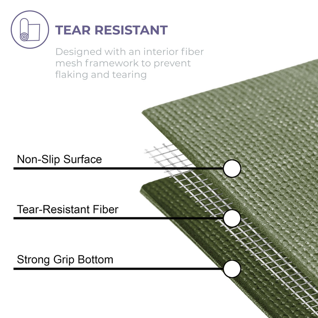 Voyage 5mm Studio Yoga Mats, 10 Pack, 72x24in