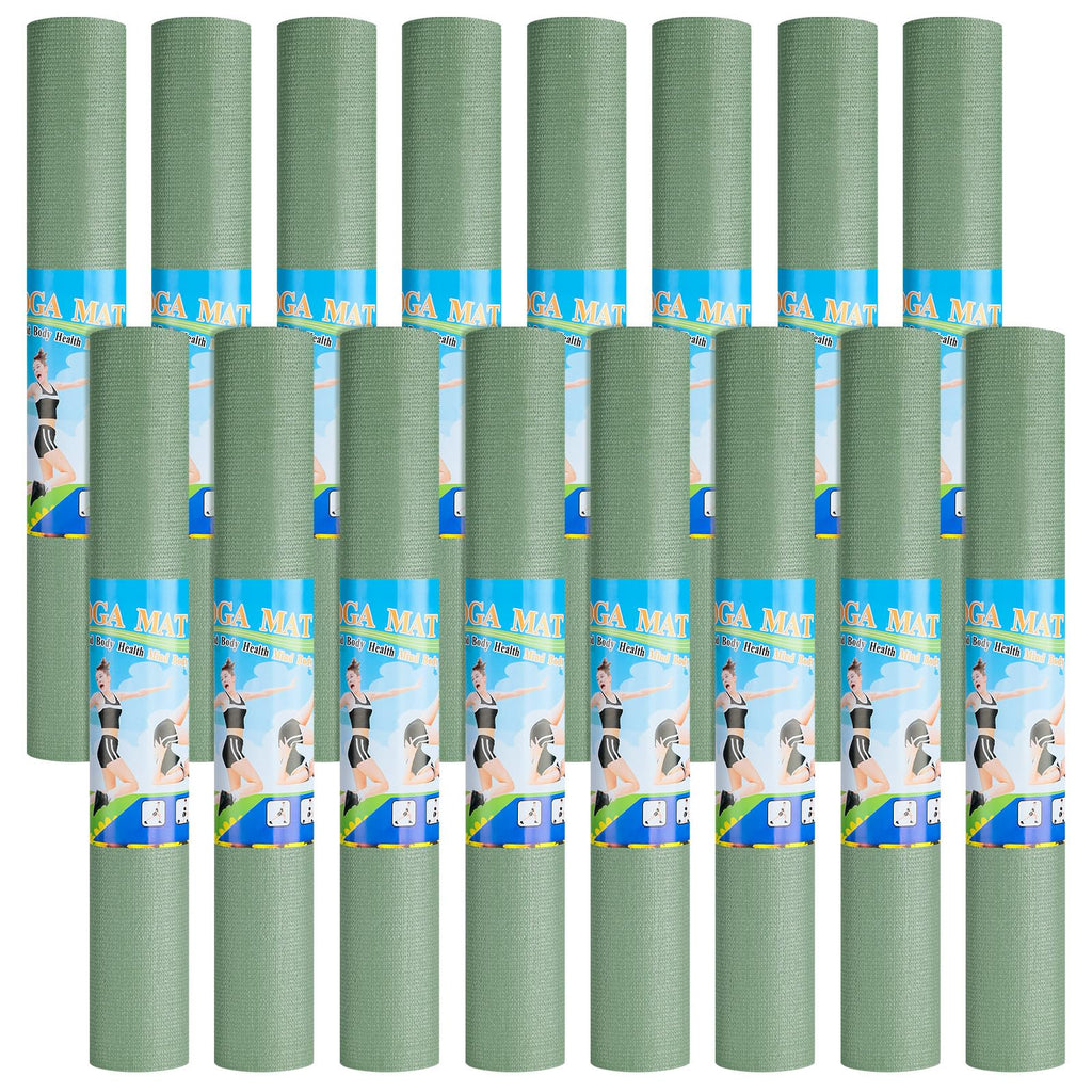 Funtery 3 mm Thin Yoga Mats Bulk, 68 x 24 in