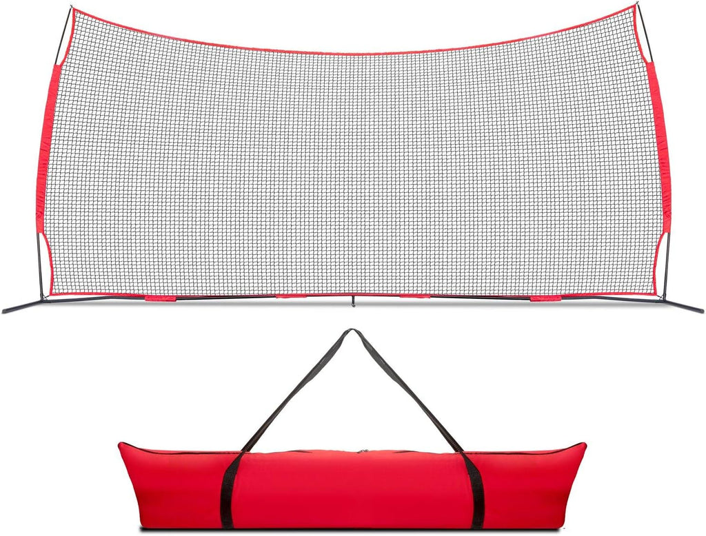 20x10 Lacrosse Backstop â Heavy Duty Lacrosse Backstop Netting, 200 Sq Ft Ball Stop Net for Backyard | Baseball, Soccer, Softball, Basketball, Hockey & Multi-Sport Training | Easy Setup, Portable