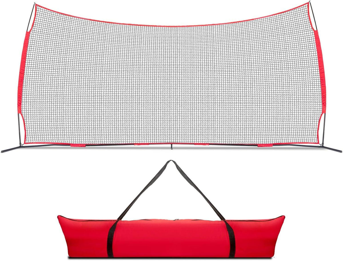 20x10 Lacrosse Backstop â Heavy Duty Lacrosse Backstop Netting, 200 Sq Ft Ball Stop Net for Backyard | Baseball, Soccer, Softball, Basketball, Hockey & Multi-Sport Training | Easy Setup, Portable