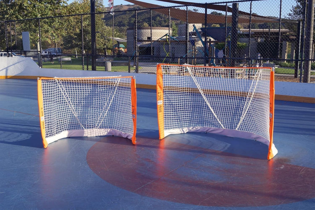 Bownet Portable Roller Hockey Net, Padded Cover, 6'x4', Powder Coat, White