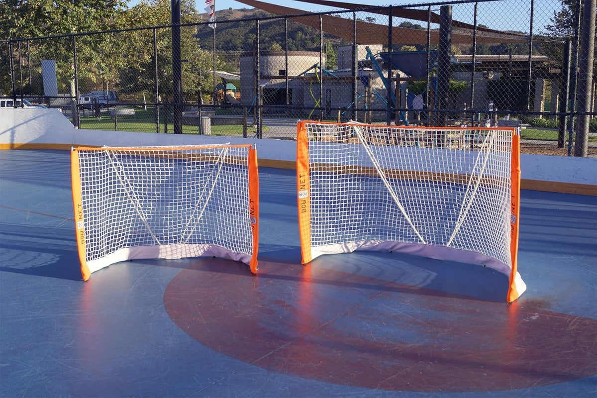 Bownet Portable Roller Hockey Net, Padded Cover, 6'x4', Powder Coat, White