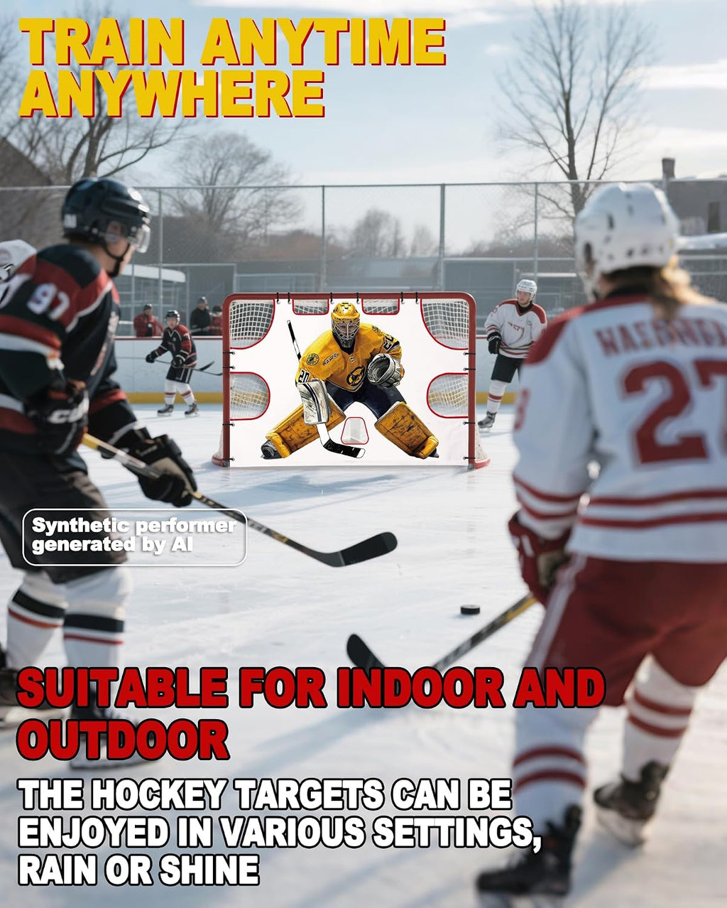 kasifei 6' x 4' Hockey Net Goalie Targets