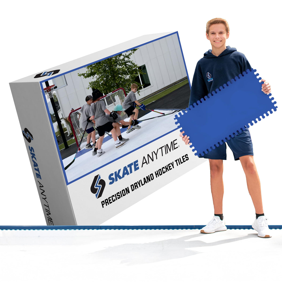 Skate Anytime Precision Dryland Hockey Tiles â Expandable Off-Ice Hockey Training Zones for Stickhandling, Passing & Shooting