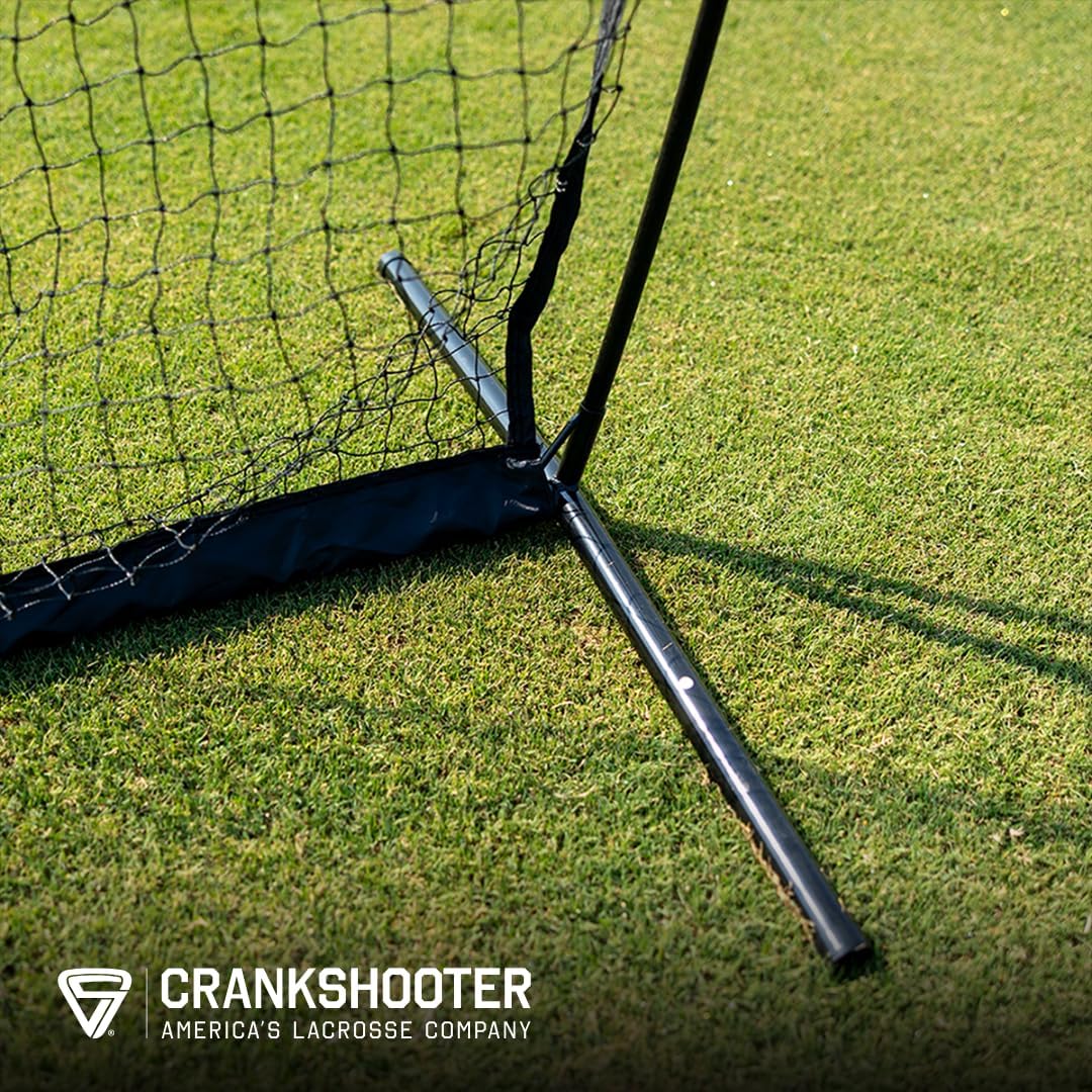 CRANKSHOOTER Lacrosse Backstop - Pop-Up Backstop for Training and Practice - Heavy Duty Training Equipment - 21' x 11' Collapsible Barrier Wall - Easy Setup & Take Down - Includes Travel Case