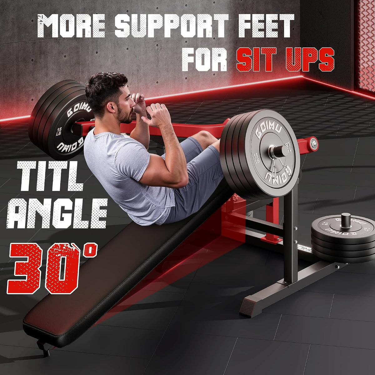 Chest Press Machine, GOIMU Z1-PRO Weight Bench Press Machine with Independent Arms, Adjustable Flat Incline Bench Press for Chest, AB Workout Home Gym Equipment