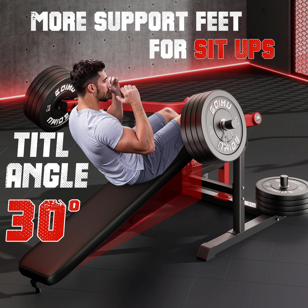 Chest Press Machine, GOIMU Z1-PRO Weight Bench Press Machine with Independent Arms, Adjustable Flat Incline Bench Press for Chest, AB Workout Home Gym Equipment