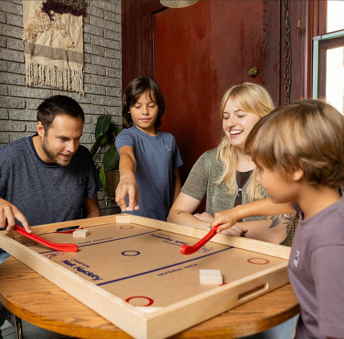Carrom Champion Nok Hockey Game (Standard Size) â Wooden Board Games for Adults & Children â Indoor and Outdoor Games for Family â Sports Board Games