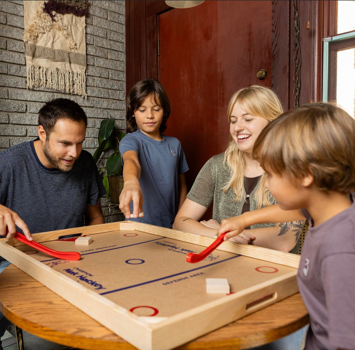 Carrom Champion Nok Hockey Game (Standard Size) â Wooden Board Games for Adults & Children â Indoor and Outdoor Games for Family â Sports Board Games
