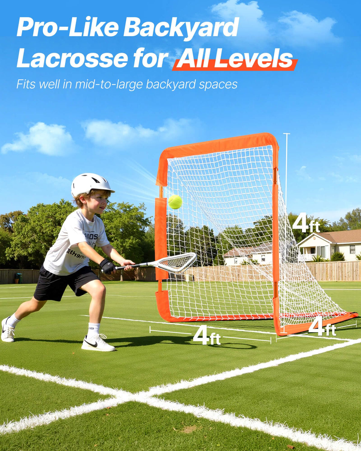 VEVOR Lacrosse Goal,Complete Portable Lacrosse Net Training Accessory Set
