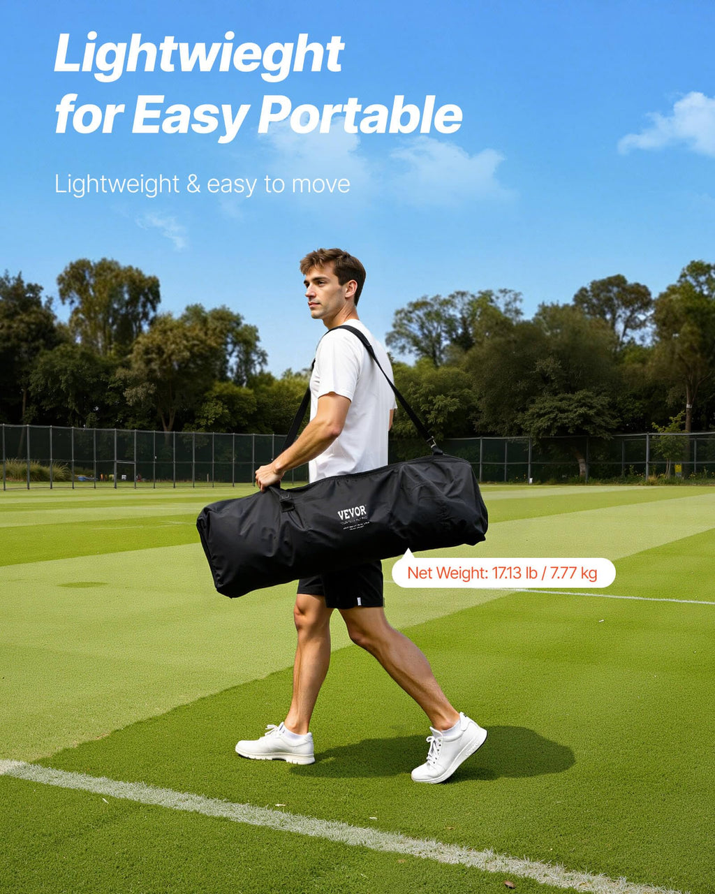 VEVOR Lacrosse Goal,Complete Portable Lacrosse Net Training Accessory Set