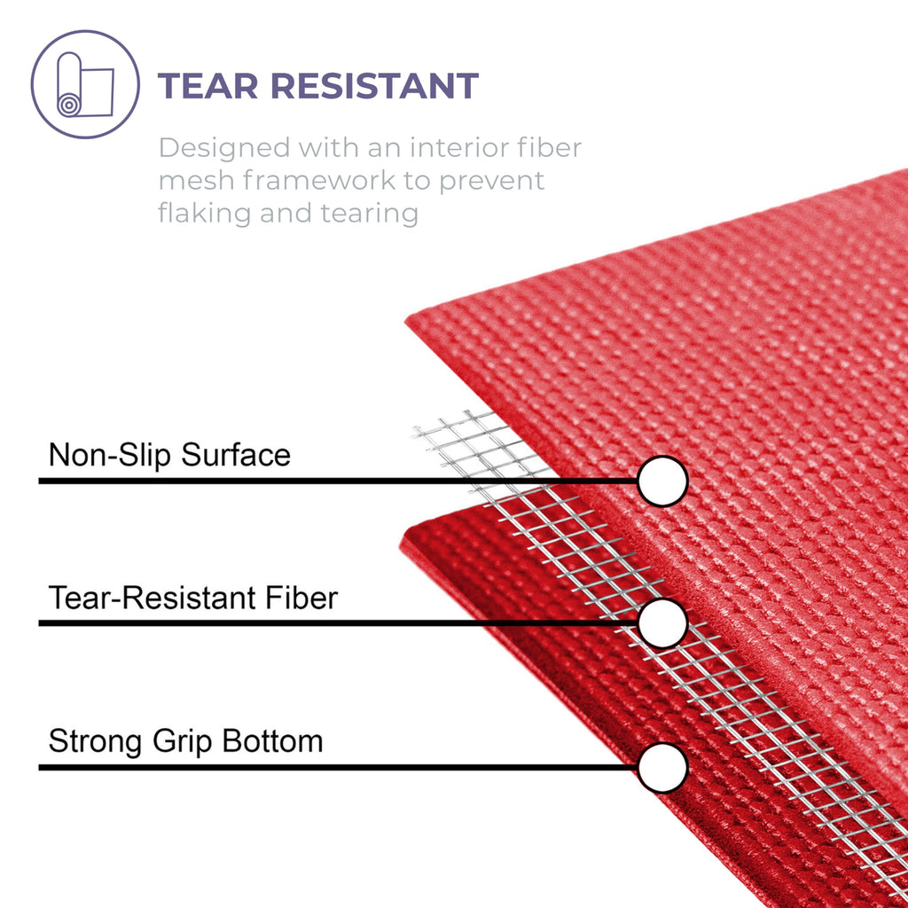 Voyage 5mm Studio Yoga Mats, 10 Pack, 72x24in