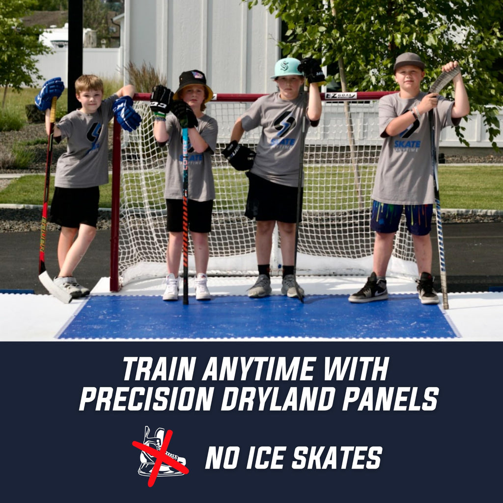 Skate Anytime Precision Dryland Hockey Tiles â Expandable Off-Ice Hockey Training Zones for Stickhandling, Passing & Shooting