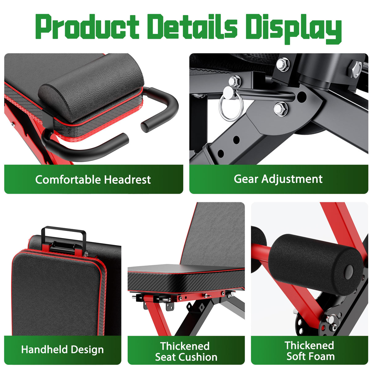 Adjustable Weight Bench for Home Gym, 14-in-1 Foldable Workout Bench