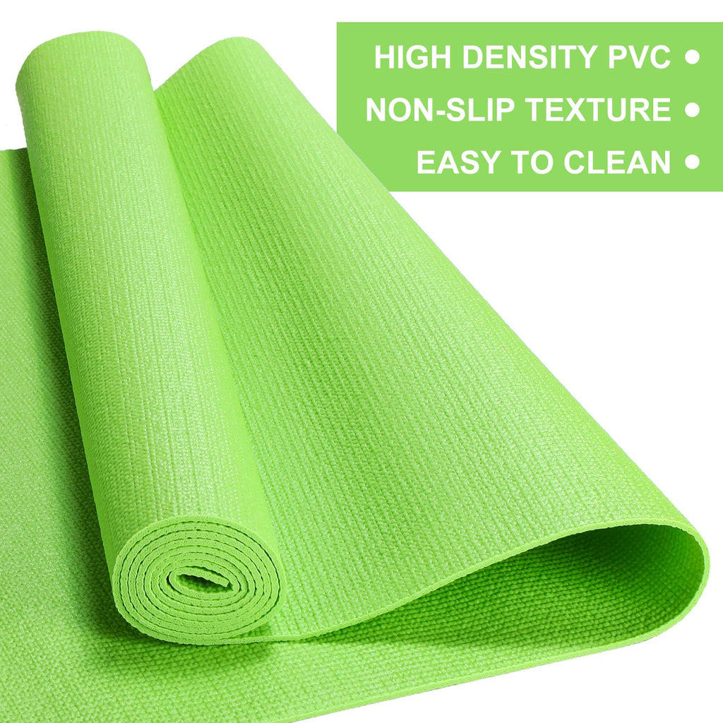 Funtery 3 mm Thin Yoga Mats Bulk, 68 x 24 in