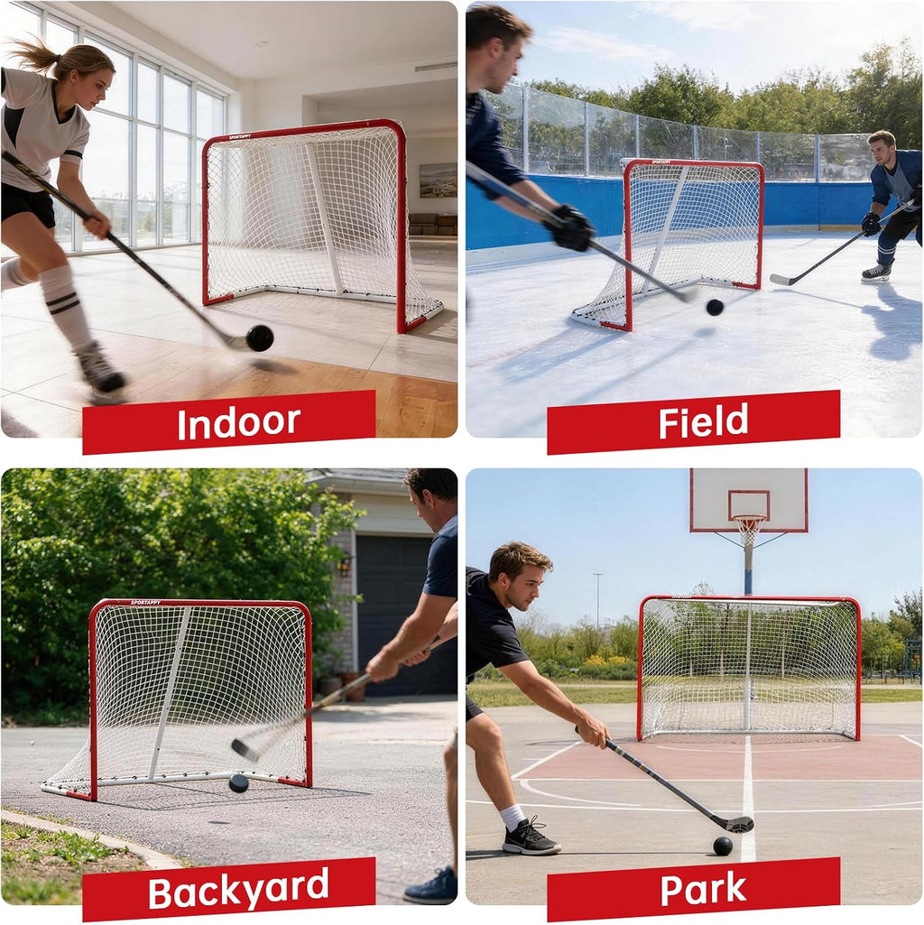 Hockey Goal 54x44, 72x48 Inch - Professional Ice Hockey Net