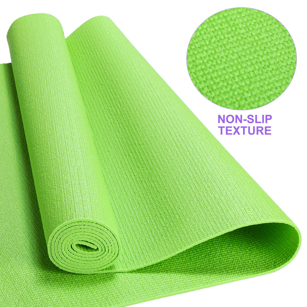 Funtery 3 mm Thin Yoga Mats Bulk, 68 x 24 in