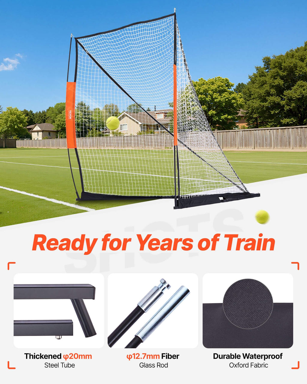 VEVOR Lacrosse Goal,Complete Portable Lacrosse Net Training Accessory Set
