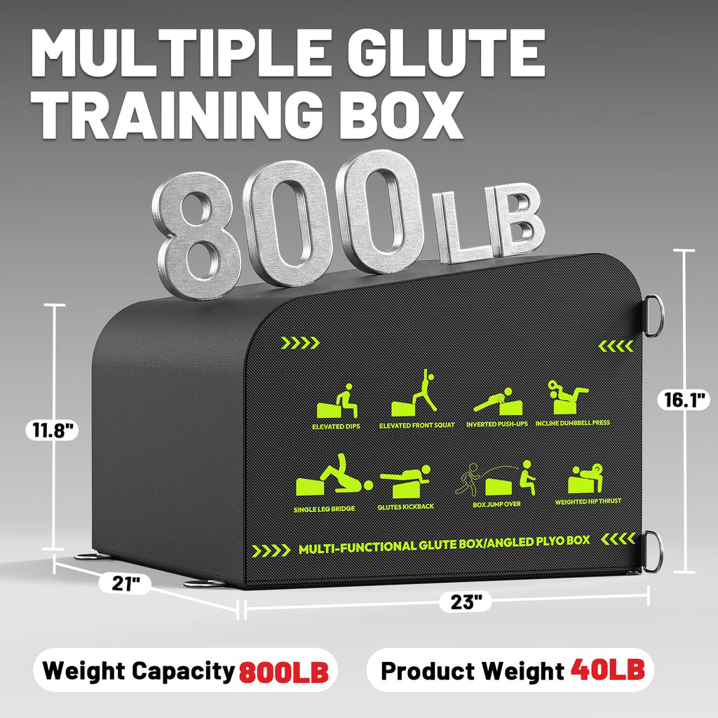 Hip Thrust Box Multifunctional Angled Glute Box for Hip Strength Ab Workout
