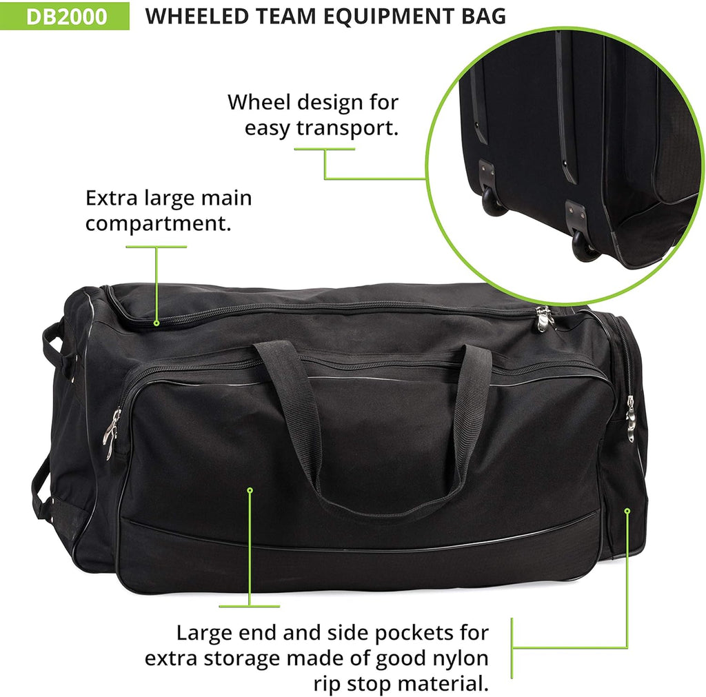 Champion Sports Wheeled Equipment Bag â Large Rolling Sports Gear Bag for Baseball, Football & Travel